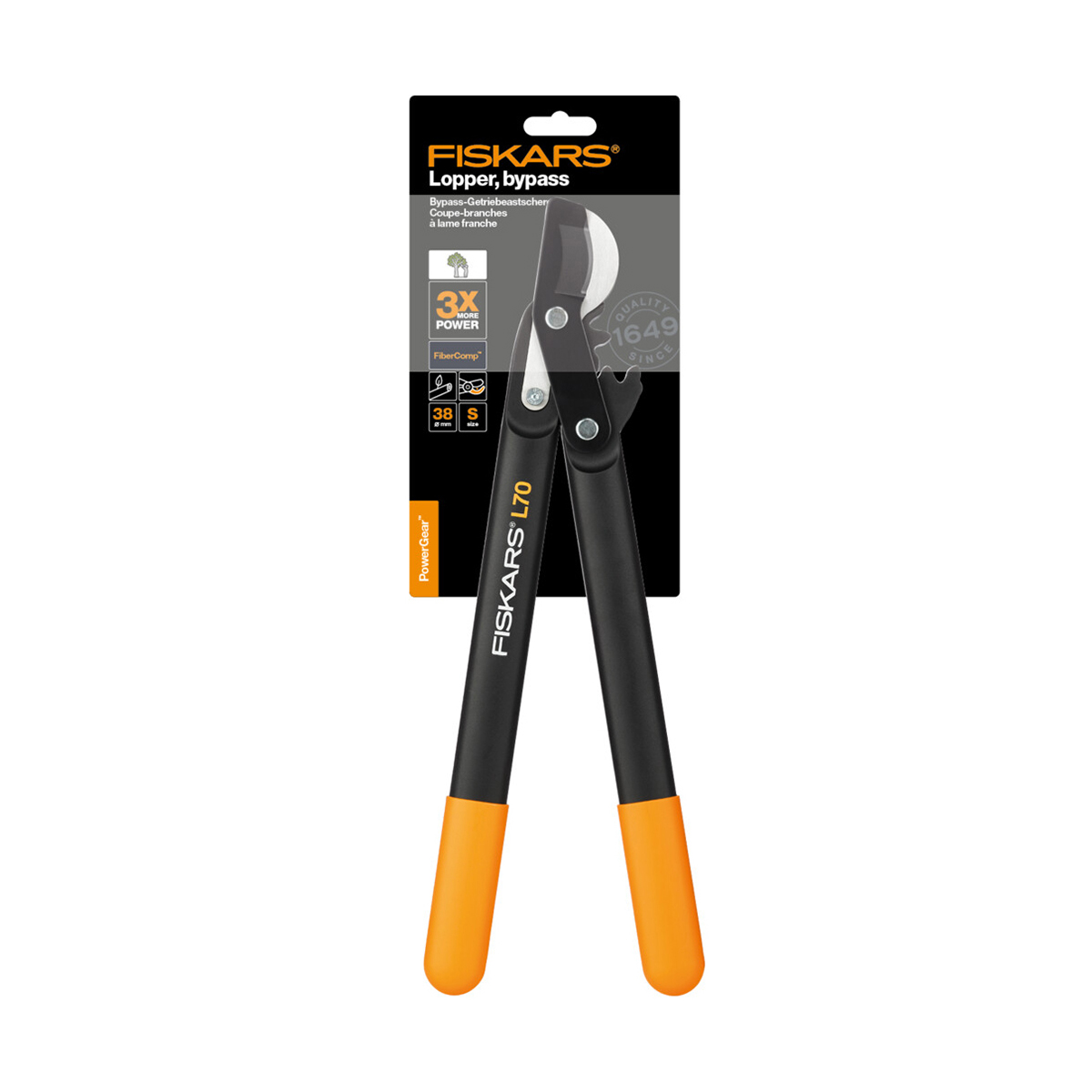 Сучкорез плоскостной 460 мм "powergear" l70 (1/4) "fiskars" 1002104