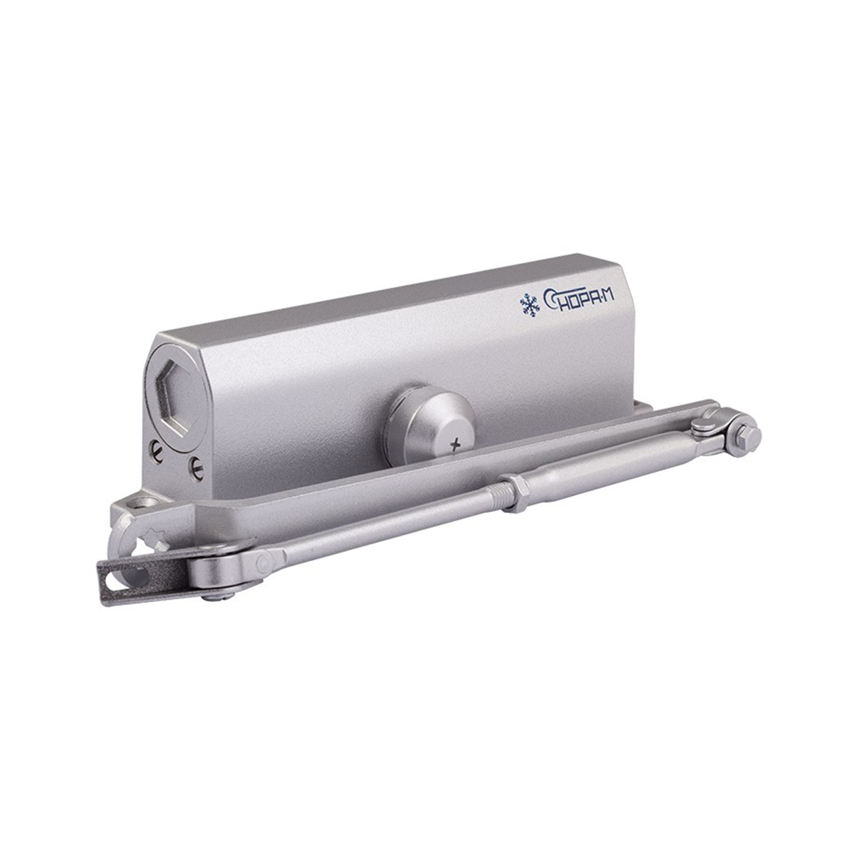 Доводчик дверной  740 da серебро (масса двери 60-110 кг) (1/10) "нора-м"