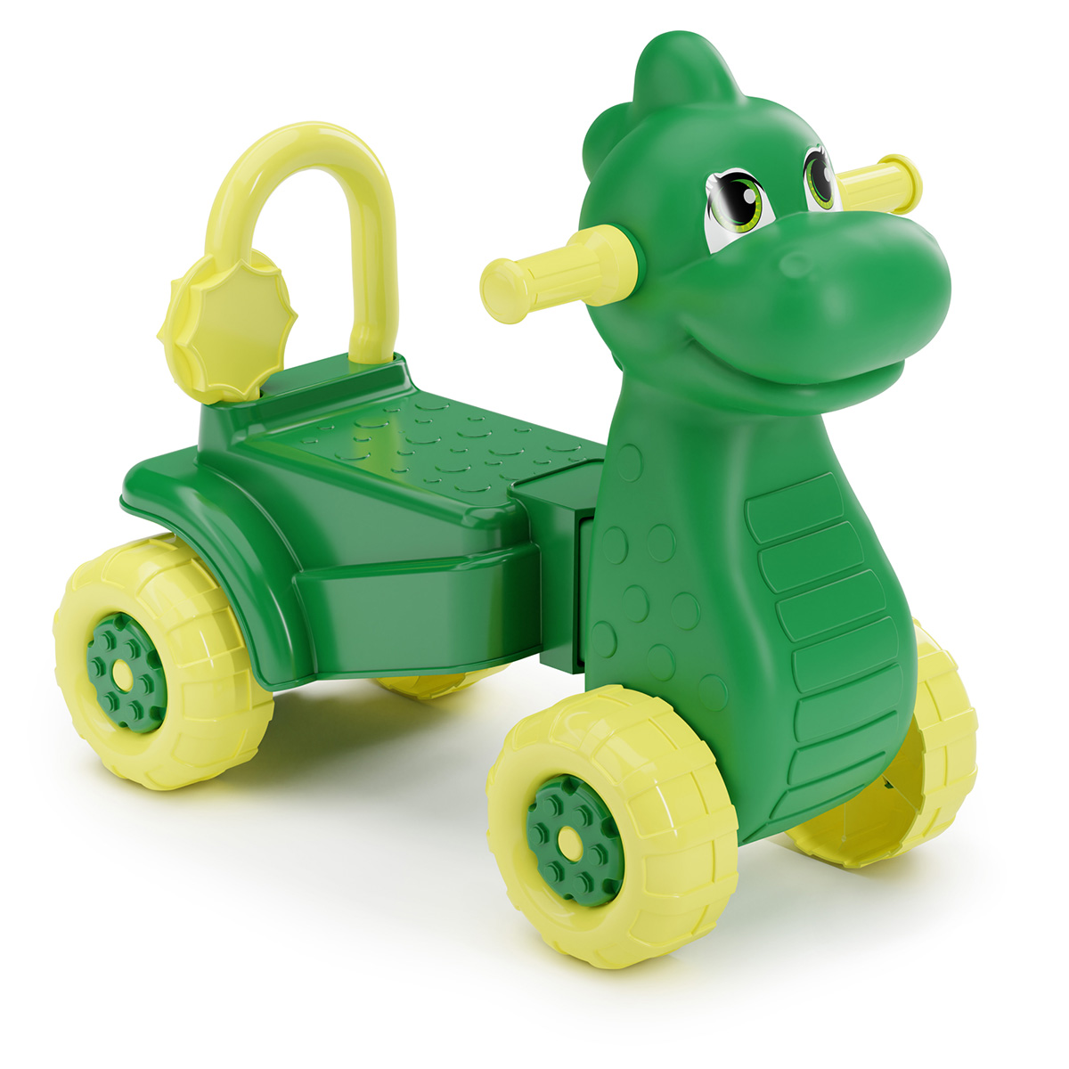 Каталка детская "дракон" (зеленая) (1/2) "альтернатива" м3897