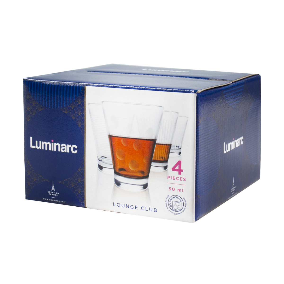 Стопка "лаунж клаб" 50 мл (набор 4 шт.) (1/12) "luminarc"