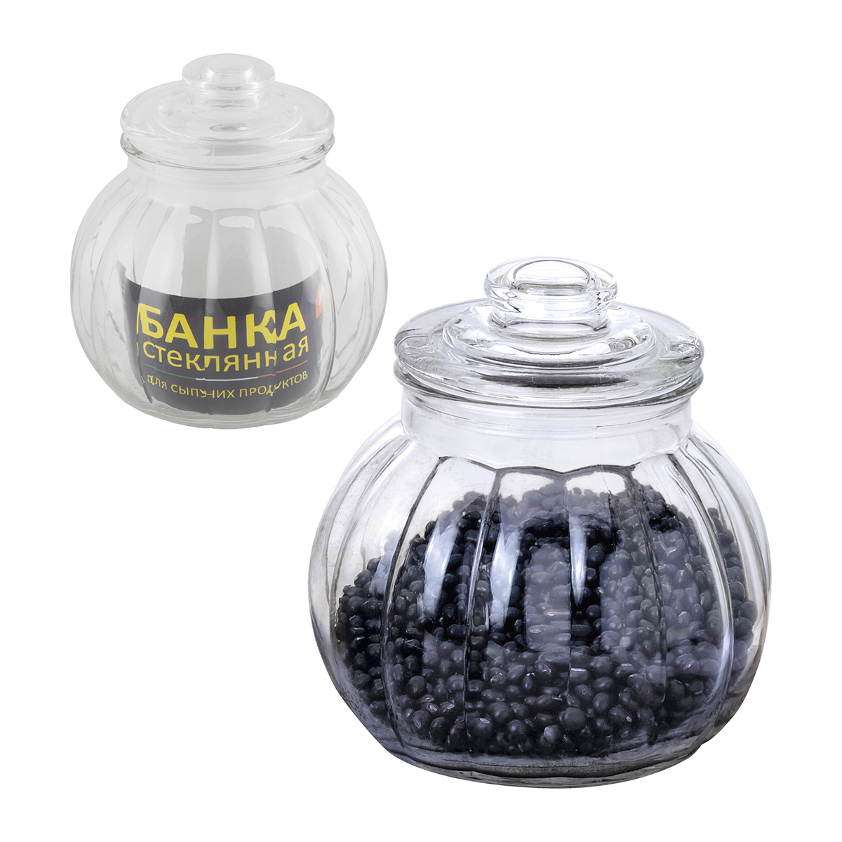 Банка для сыпучих продуктов "bolla" 1,3 л с крышкой, стекло (1/12) "mallony"