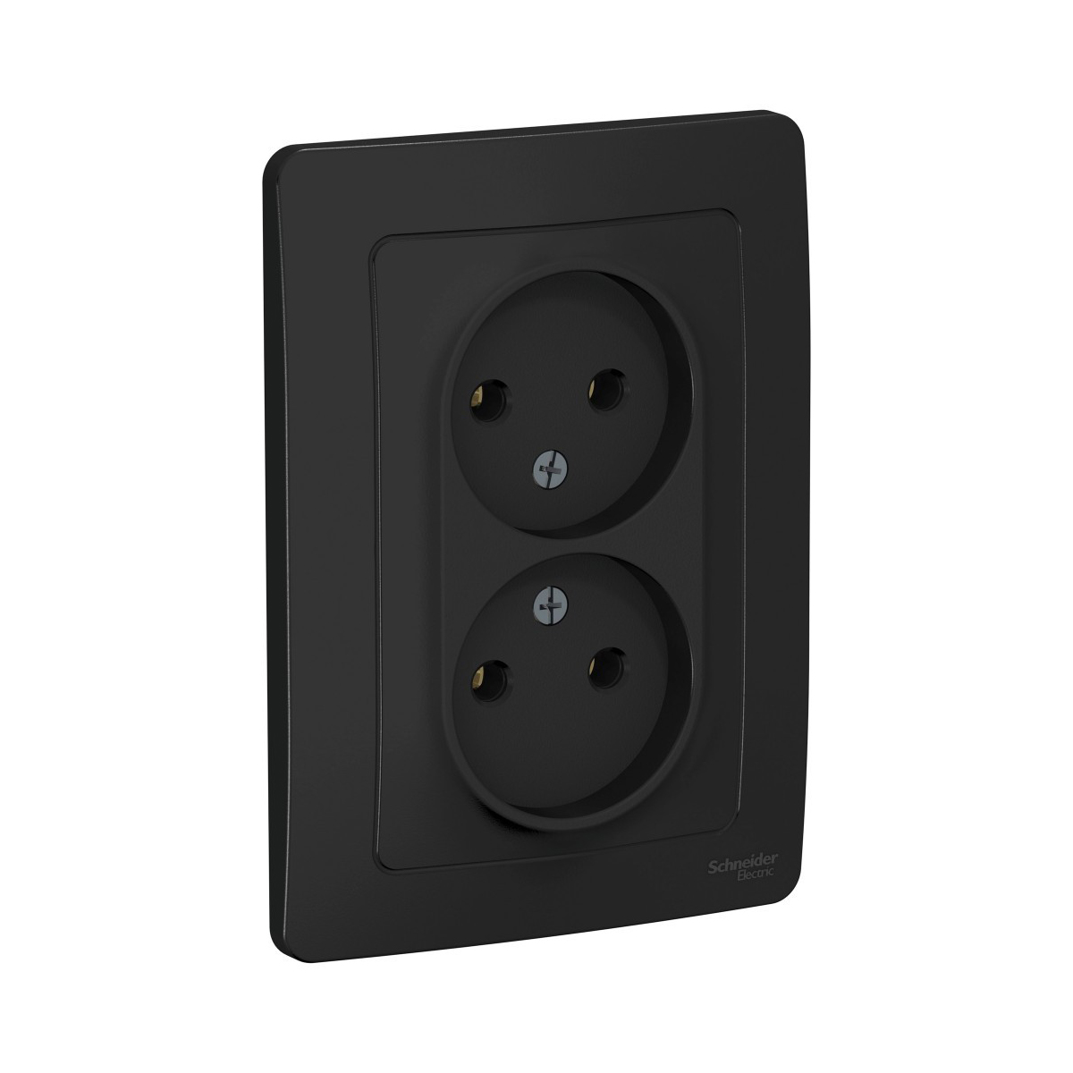 Розетка "blanca" 2-х местн. 16а, антрацит (1/6/12) "schneider"