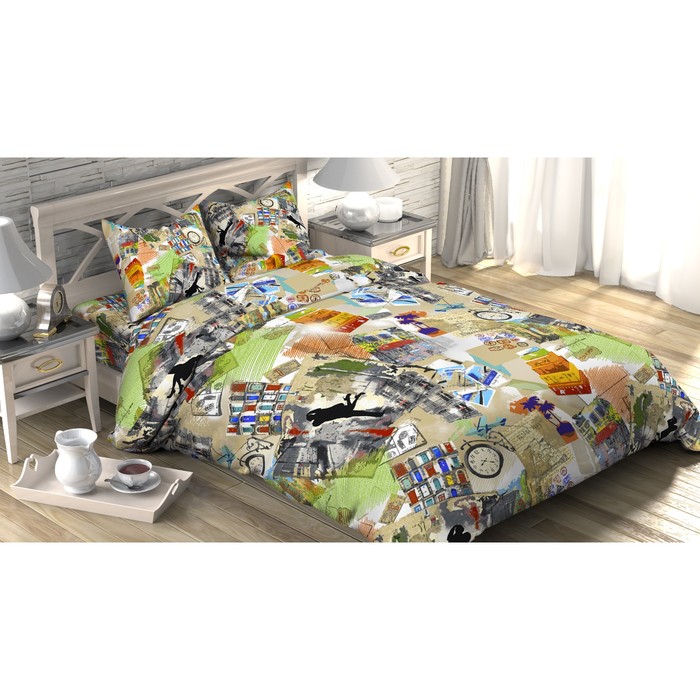 Постельное белье "этель" путешествие 1,5 сп. (бязь) (1/6) 3289232