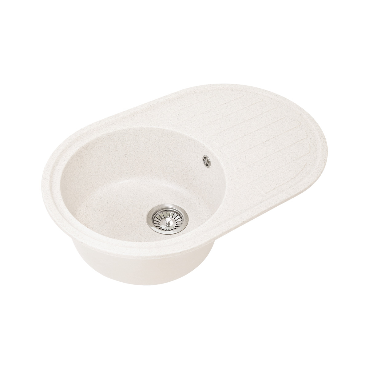 Мойка для кухни врезная искуств. камень gs-18l-331 с крылом 770*500 мм белая "granstones"