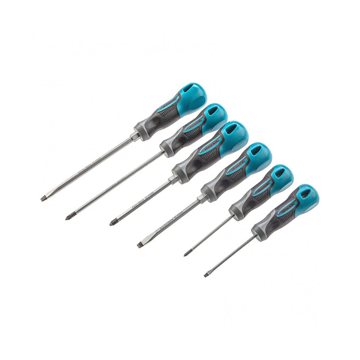 Отвертка 75-100 мм трехкомп. рукоятка (набор 6 шт.) (1/20) "gross"