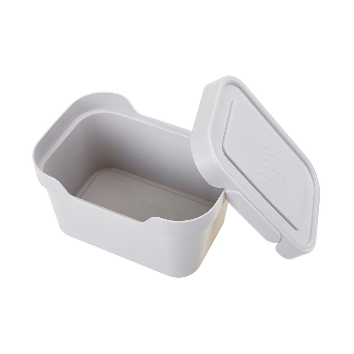 Ящик универс. с крышкой "luxe" 189*132*110 мм 1,9 л (светло-серый) (1/20) "бытпласт"