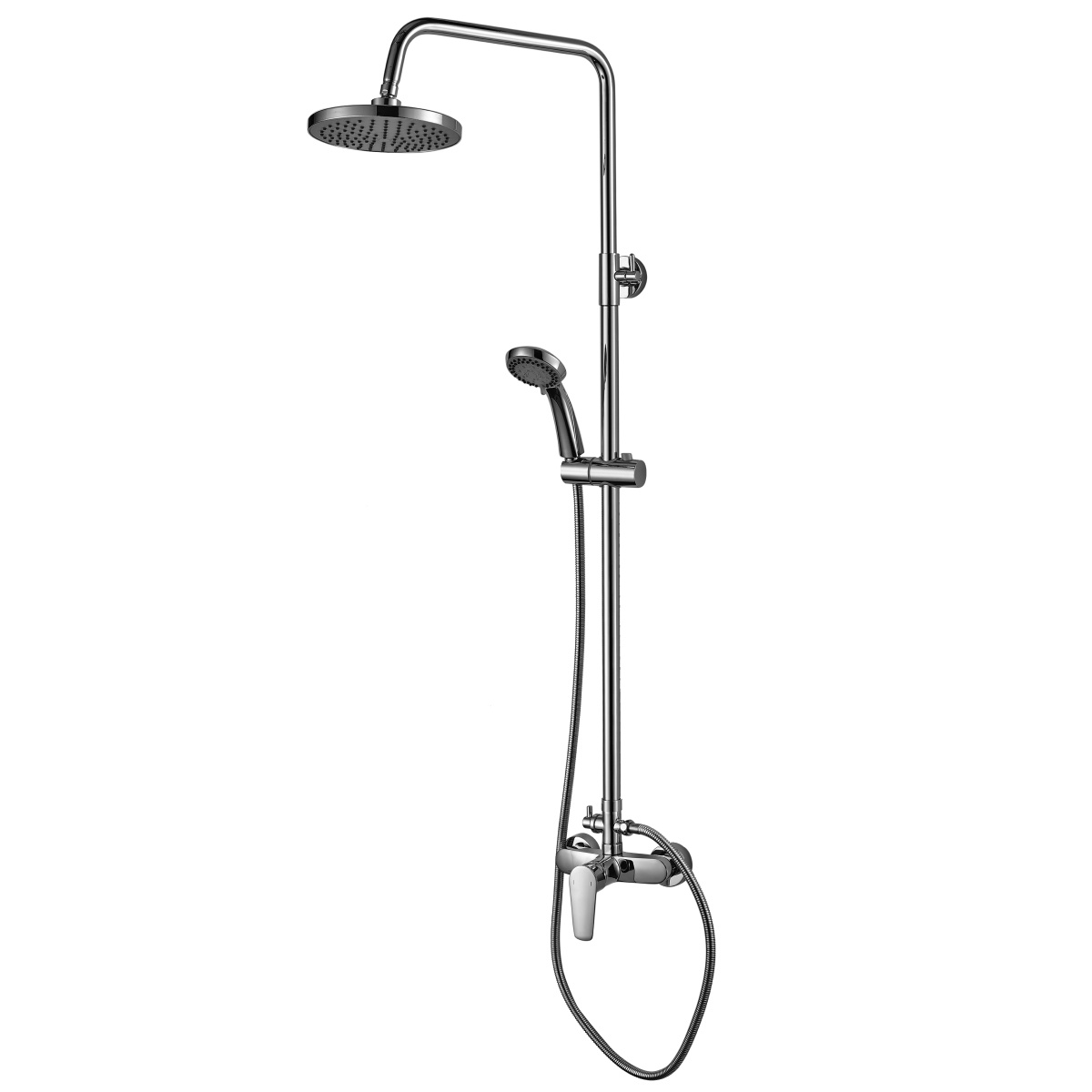 Душевая система  s35-45  лейка 5 реж., регулир. стойка, верхн. душ "тропич. дождь" (1/4) "rossinka"