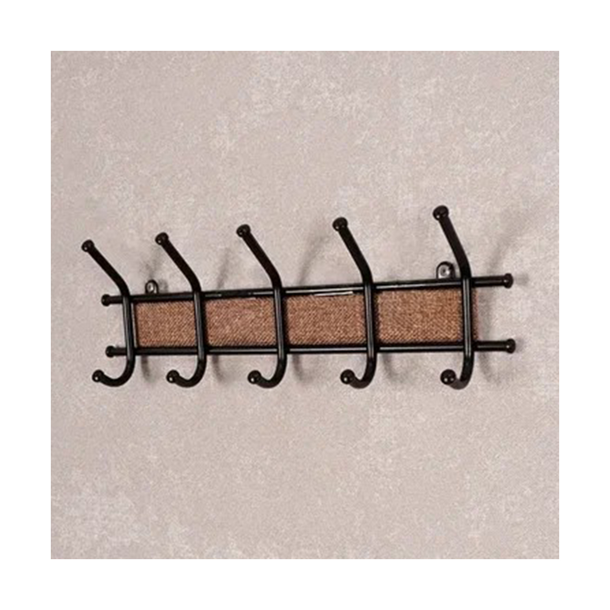 Вешалка настенная "уют 5" (5 крючков) 480*165*80 мм черный (1/10) вну5 ч