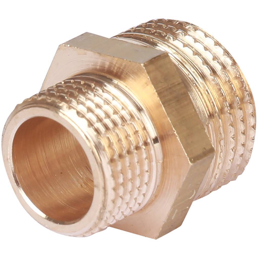Ниппель резьбовой НР 1/2" x 1/4" латунь TIEMME