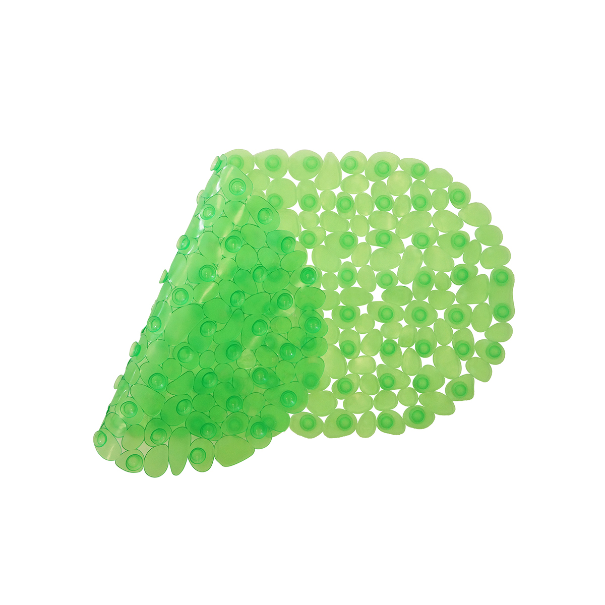 Коврик в ванну противоскользящий "морская галька" 36*69 см (зеленый) (1/10)