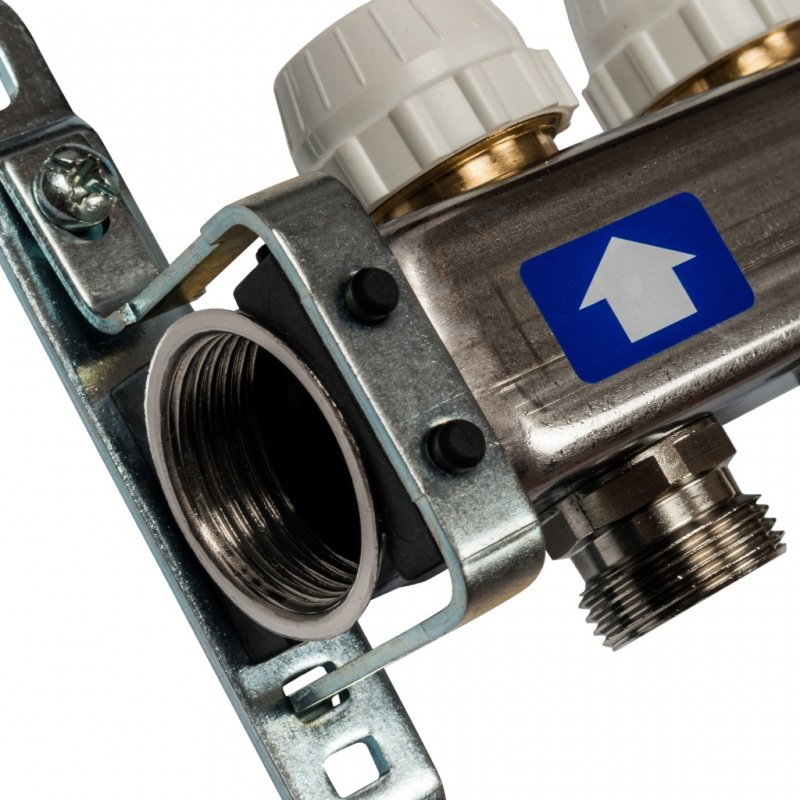 Коллектор из нержавеющей стали на 13 вых. с расходомерами STOUT