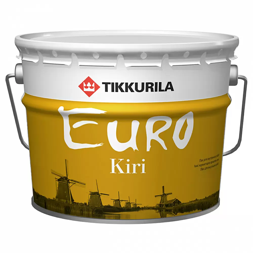 TIKKURILA EURO KIRI лак паркетный износостойкий, алкидно-уретановый, полуматовый (9л)