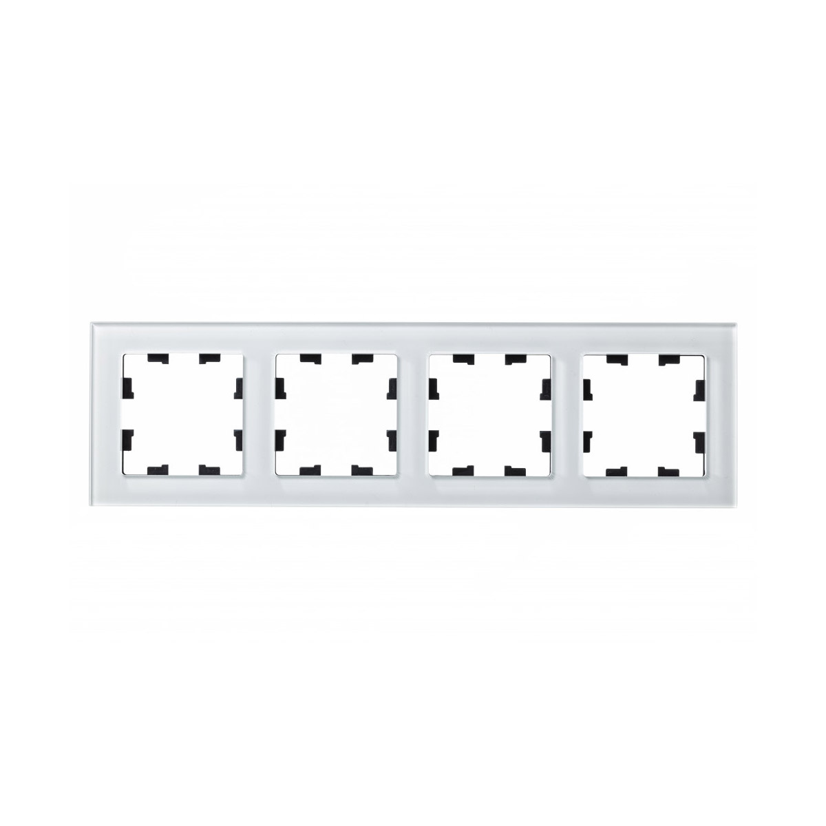 Рамка "atlasdesign nature" 4-х местн. универс., стекло, белый (1/6/12) "schneider"