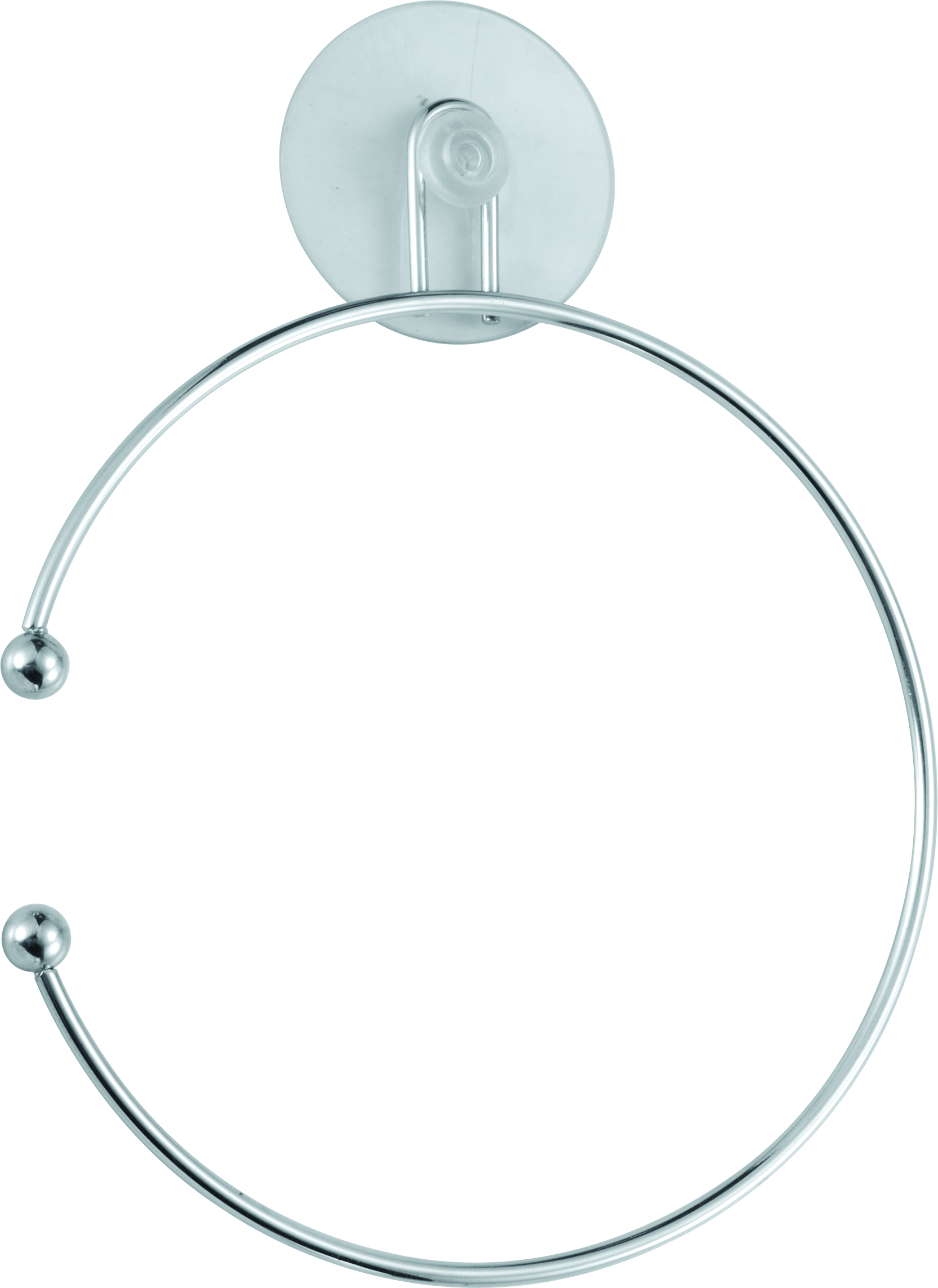 Полотенцедержатель-полукольцо на присоске  хром.  (1/48) "рыжий кот" eline-tr-1