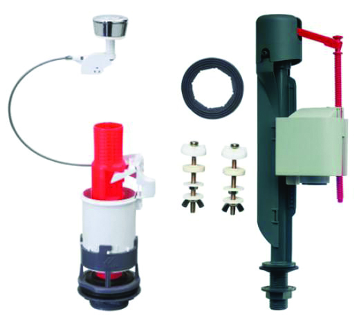 Арматура водосливная "md" 1 кнопка, нижний подвод, заливной клапан "jollyfill" (1/20) "wirquin"