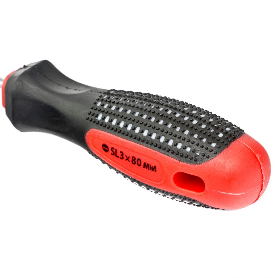 Отвертка Fusion, SL3 х 80 мм, CrV, трехкомпонентная рукоятка "Anti slip" Matrix (11406)