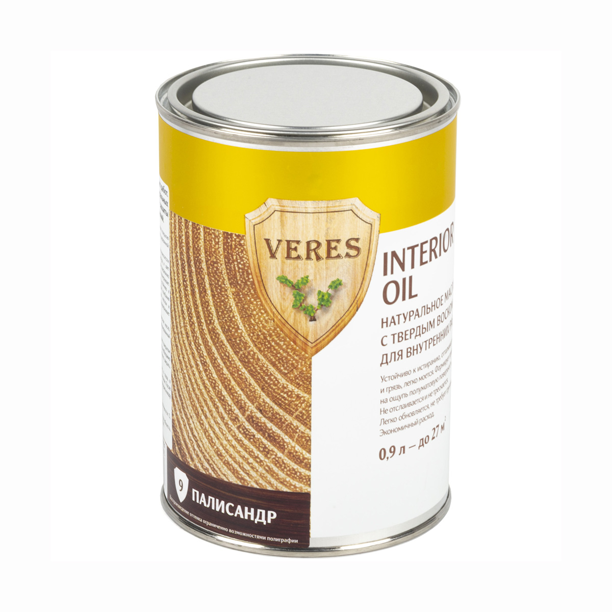Верес масло для внутр. работ  "oil interior" № 9 палисандр  0,9 л (1/6) "veres"