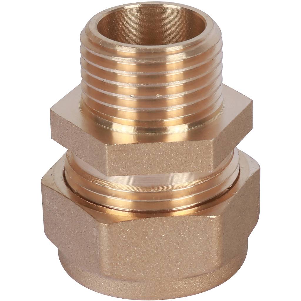 Муфта обжимная (ВР) 15 х 1/2" стальных гофрированных труб Neptun (Stahlmann)