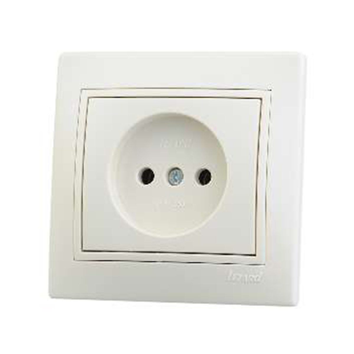Розетка "mira" 1 местн. (керамика) кремовый (1/10/120) "lezard" 701-0303-121