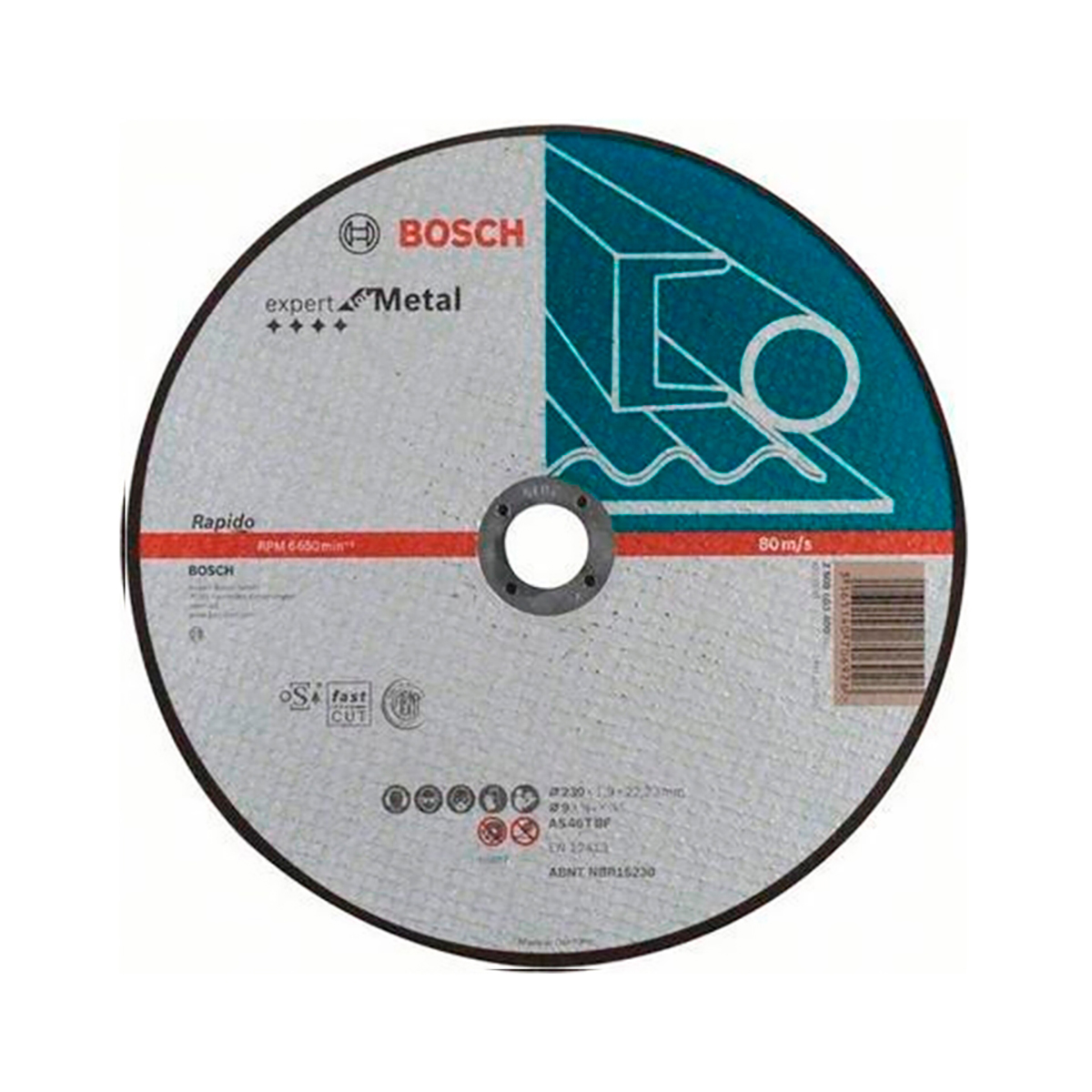 Круг отрезной по металлу "expert for metal" 230 х 1,9 x 22,2 мм (1) "bosch" 2608603400