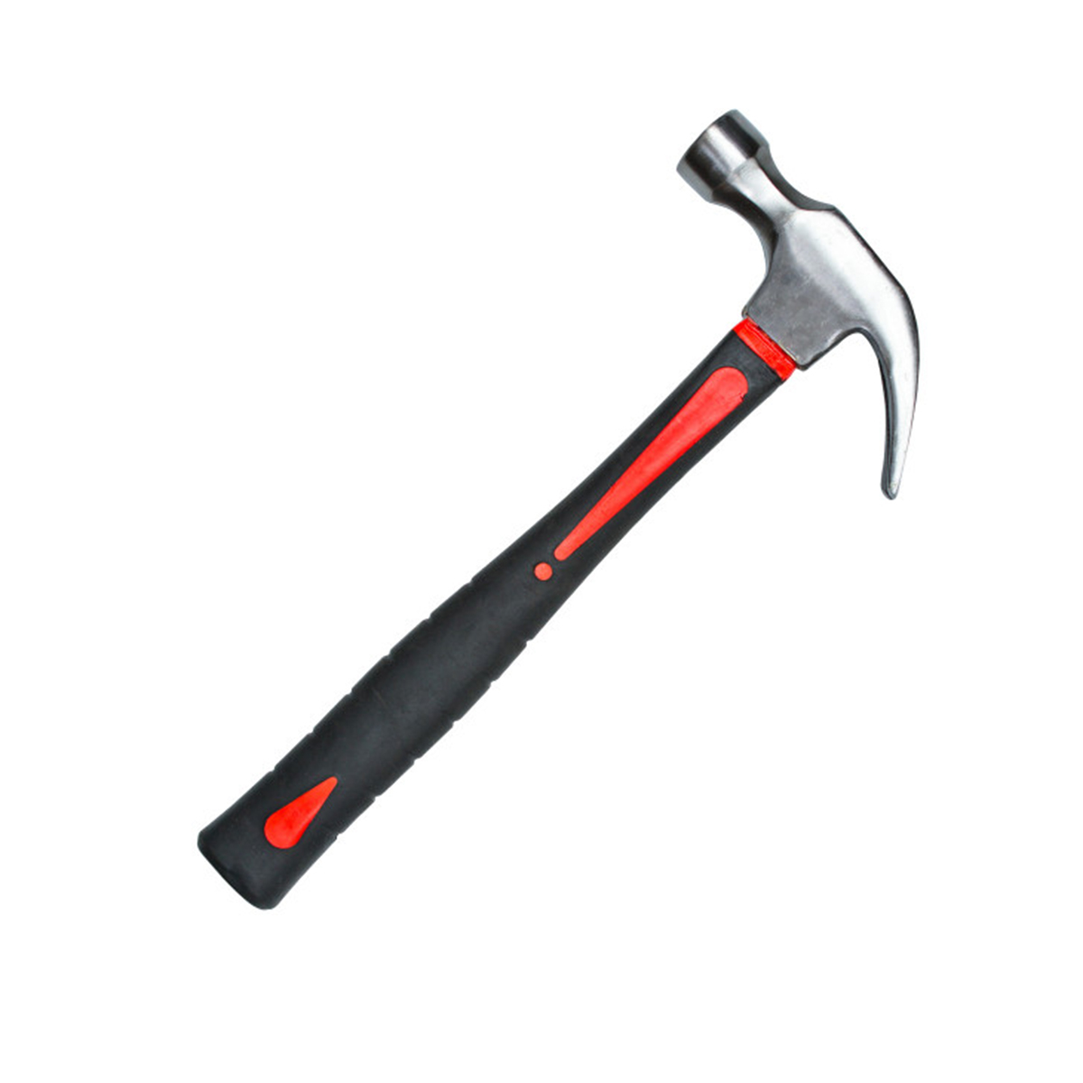 Молоток-гвоздодер кованый 600 г фиберглас. обрезин. рукоятка (1/6/36) "beorol"