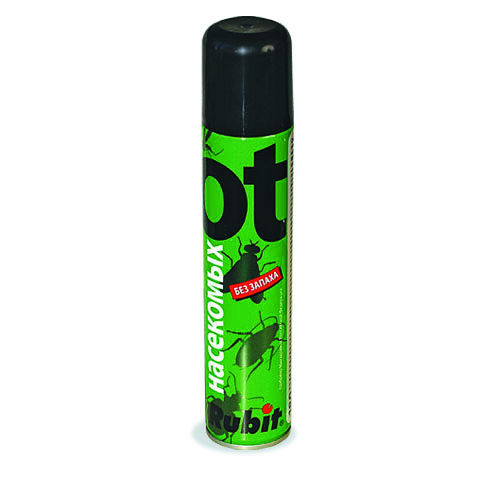 Средство от насекомых (дихлофос) аэрозоль без запаха 180 мл (24)  "rubit"