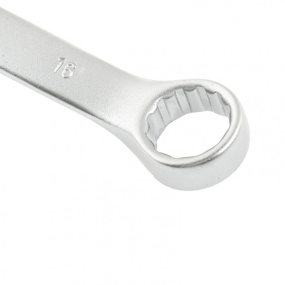 Ключ комбинированный, 16 мм, CrV, матовый хром Stels (15221)