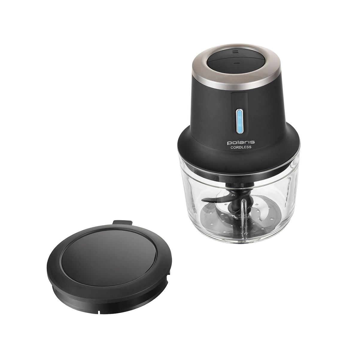 Измельчитель pfc 0408 "cordless" чаша 0,5 л, 400 вт, 2 скорости (черный) (1/6) "polaris"