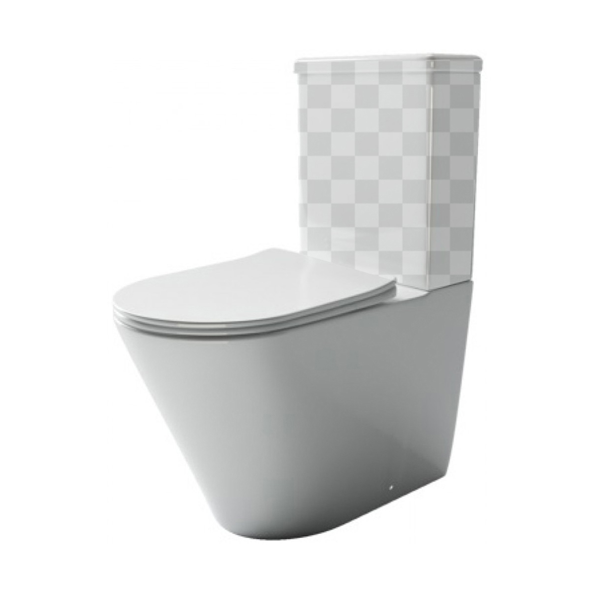 Унитаз напольный "highlight rimless" (чаша) белый "ceramica nova" cn1802-b