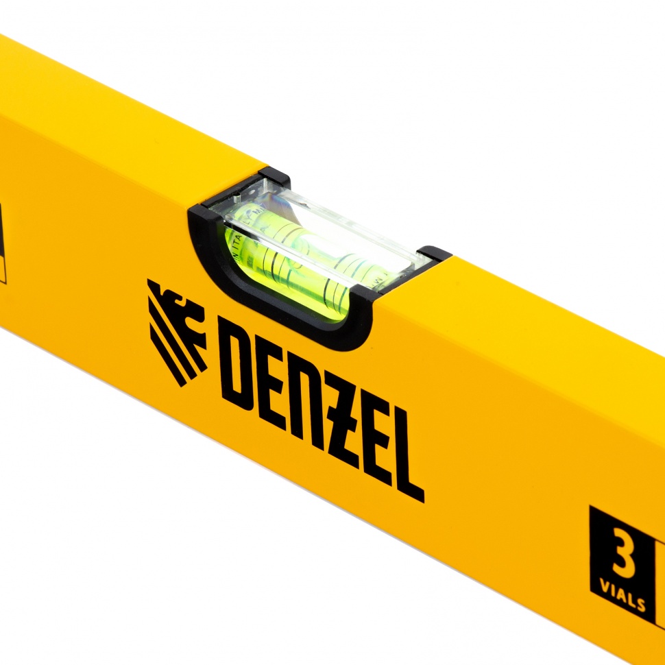 Уровень алюминиевый, 600 мм, фрезерованный, 3 глазка Denzel (33681)