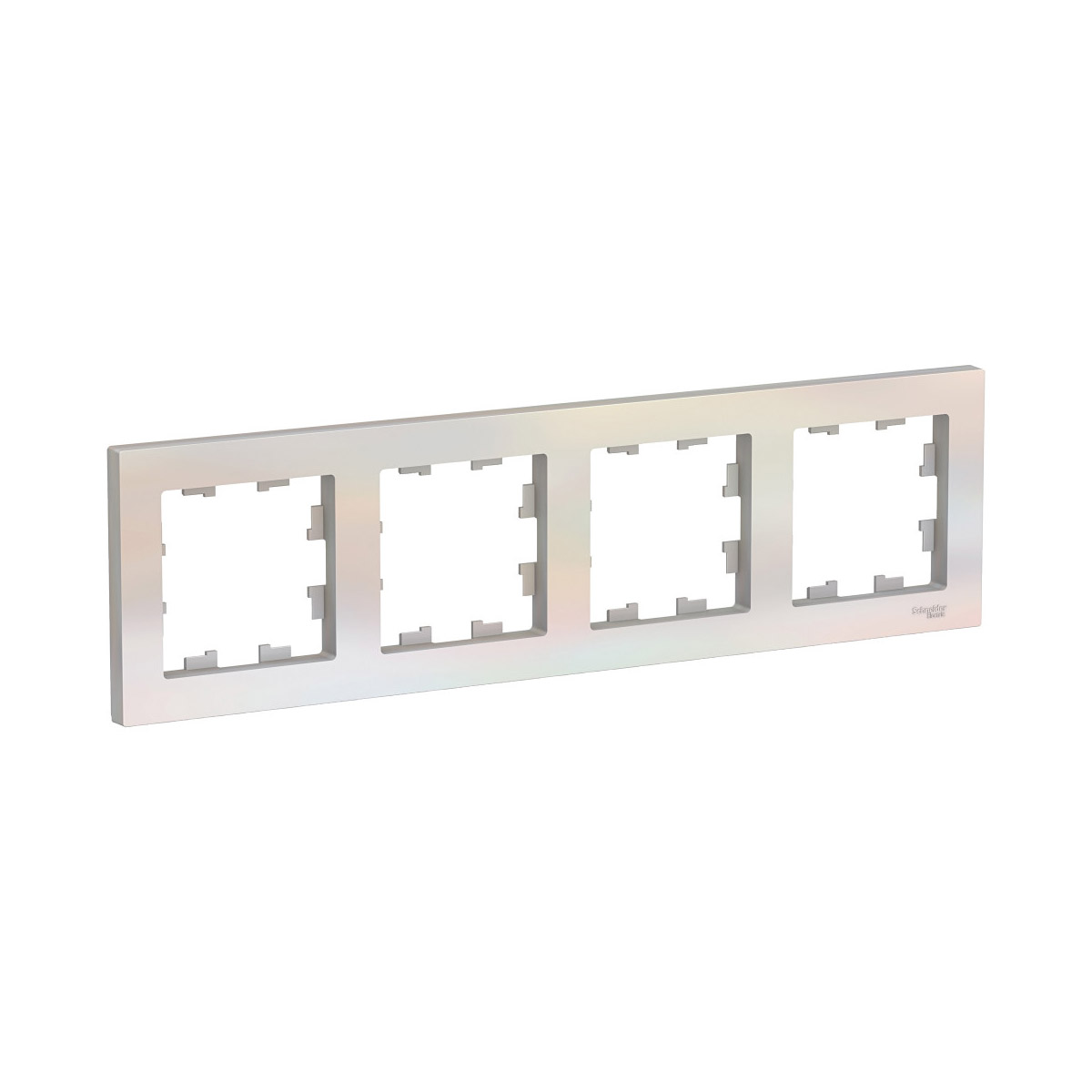 Рамка "atlasdesign" 4-х местн. универс., жемчуг (1/5/20) "schneider"