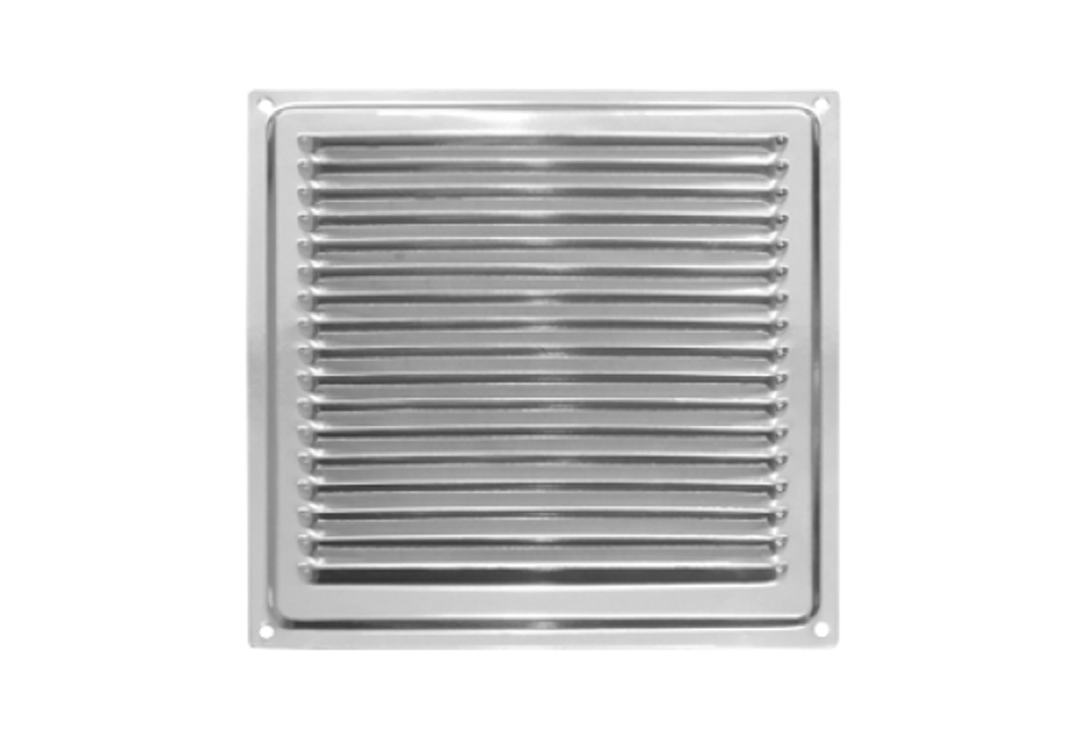 Решетка с сеткой 200 х 200 хром (50) домарт