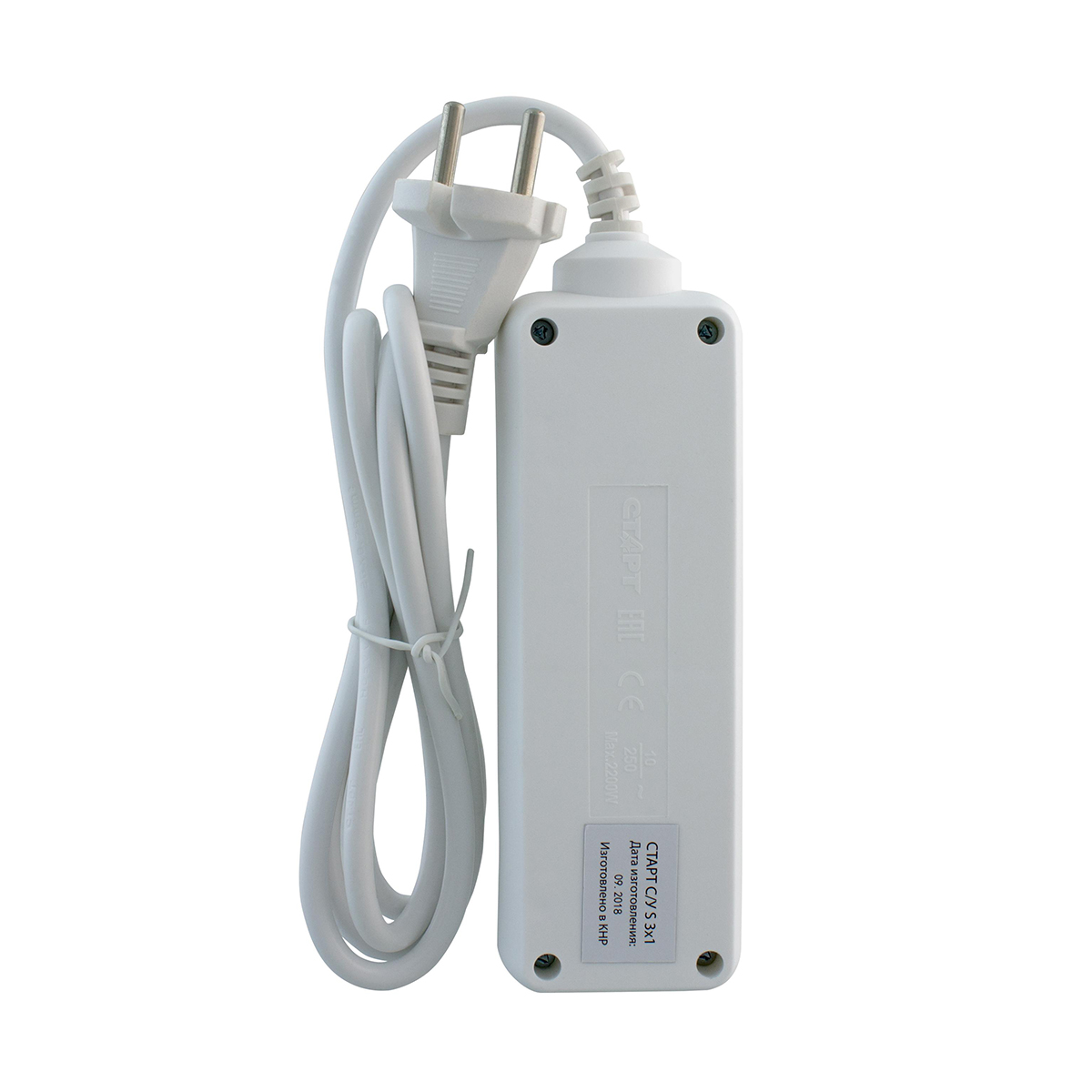 Удлинитель 1,5 м 3 розетки с/у s 3x1 (1/20) "старт"