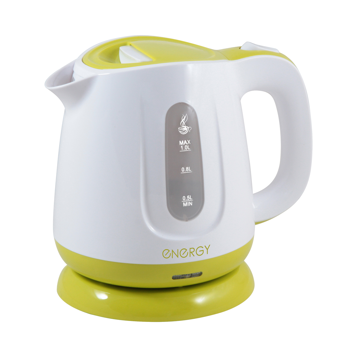 Чайник электр. "energy" e-234 1 л (1/12) пластик (бело-зеленый)