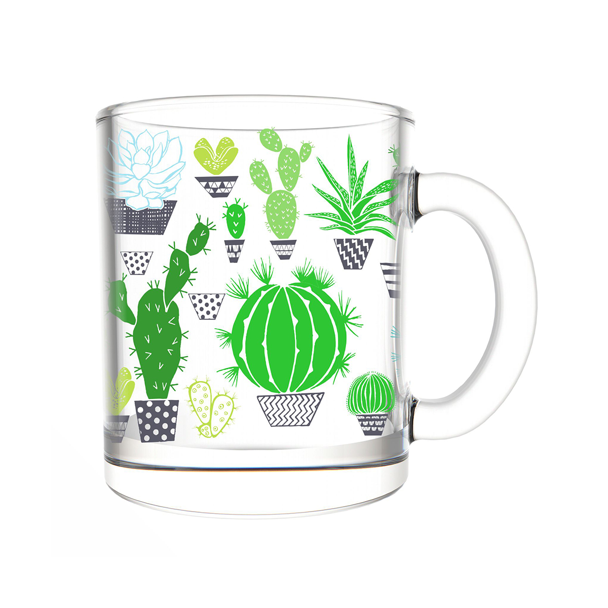 Кружка "кактусы" 300 мл (1/12) "декостек"