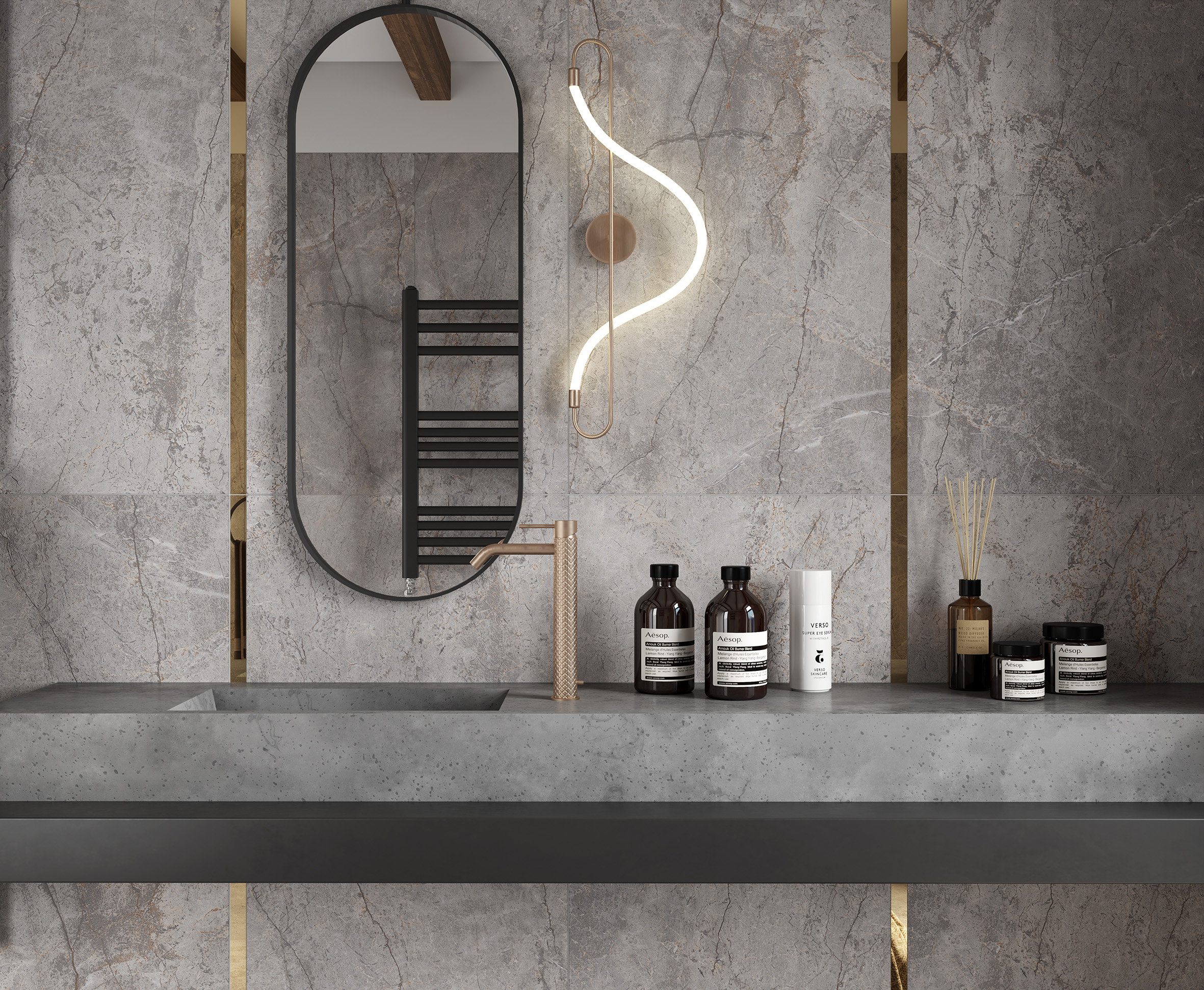 Carved river gray керамогранит карвинг 60x60