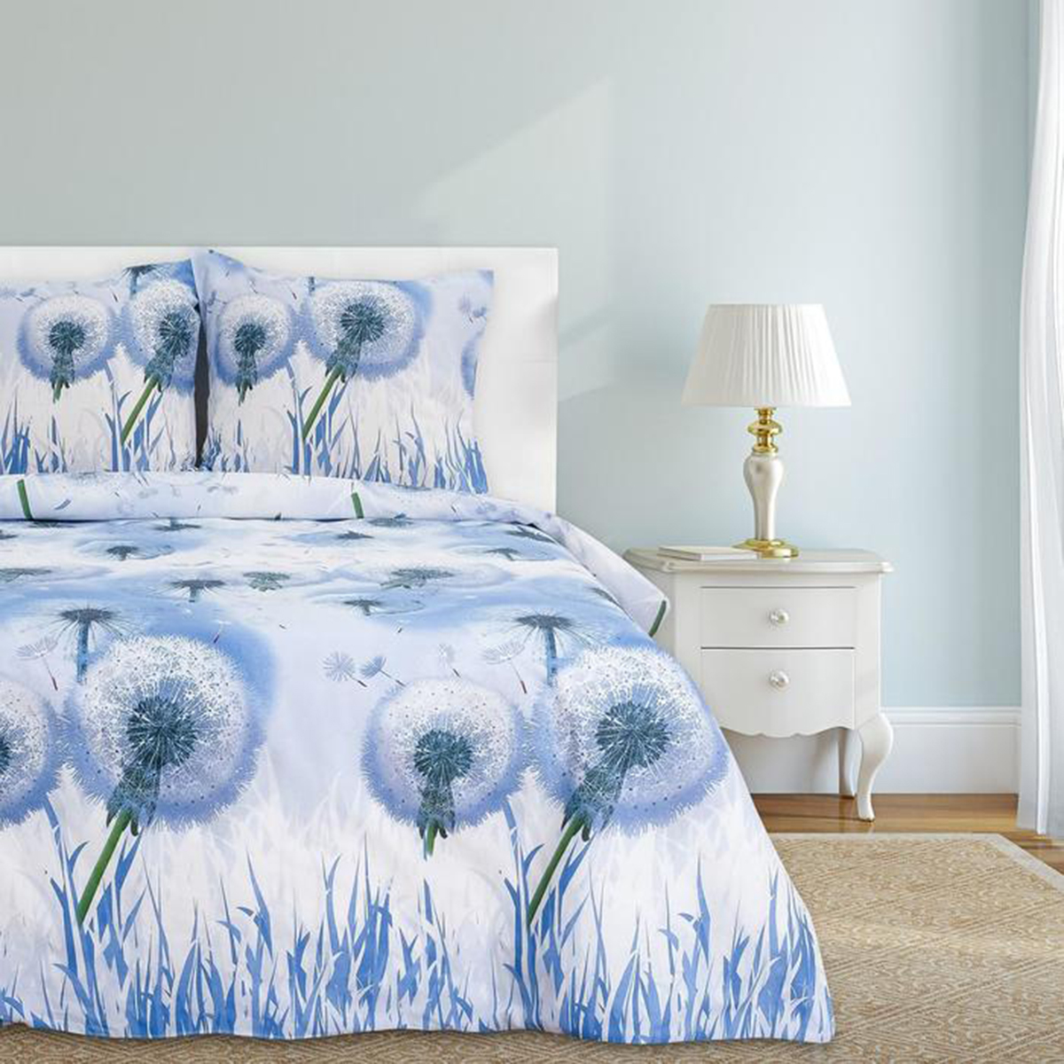 Постельное белье "этель" одуванчики 2 сп. (бязь) (1/6) 3289237