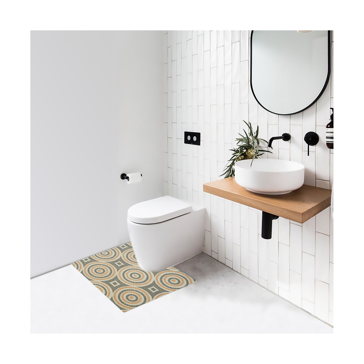 Коврик для туалета v33bg 50*52 см, вспененный пвх (1/20)