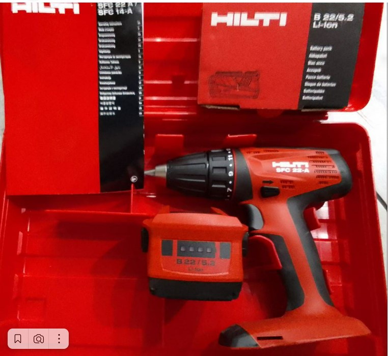Аккумуляторная дрель шуруповерт HILTI ХИЛТИ SFC 22-A Li-ion 22 В. 5.2 Ач.