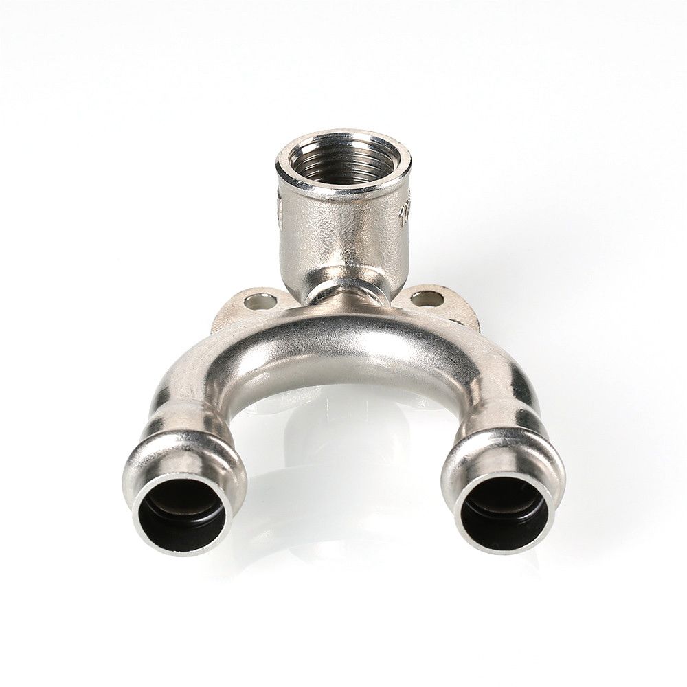 Водорозетка проходная В-пресс 15 x 1/2" нержавеющая сталь VALTEC