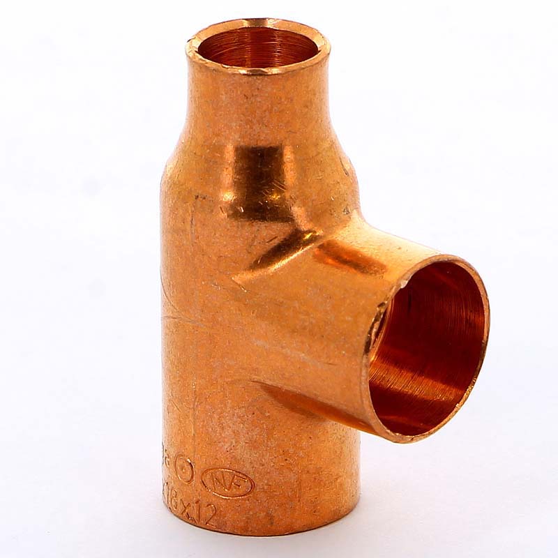 Тройник переходной под пайку 18 х 18 х 12 мм VIEGA медный