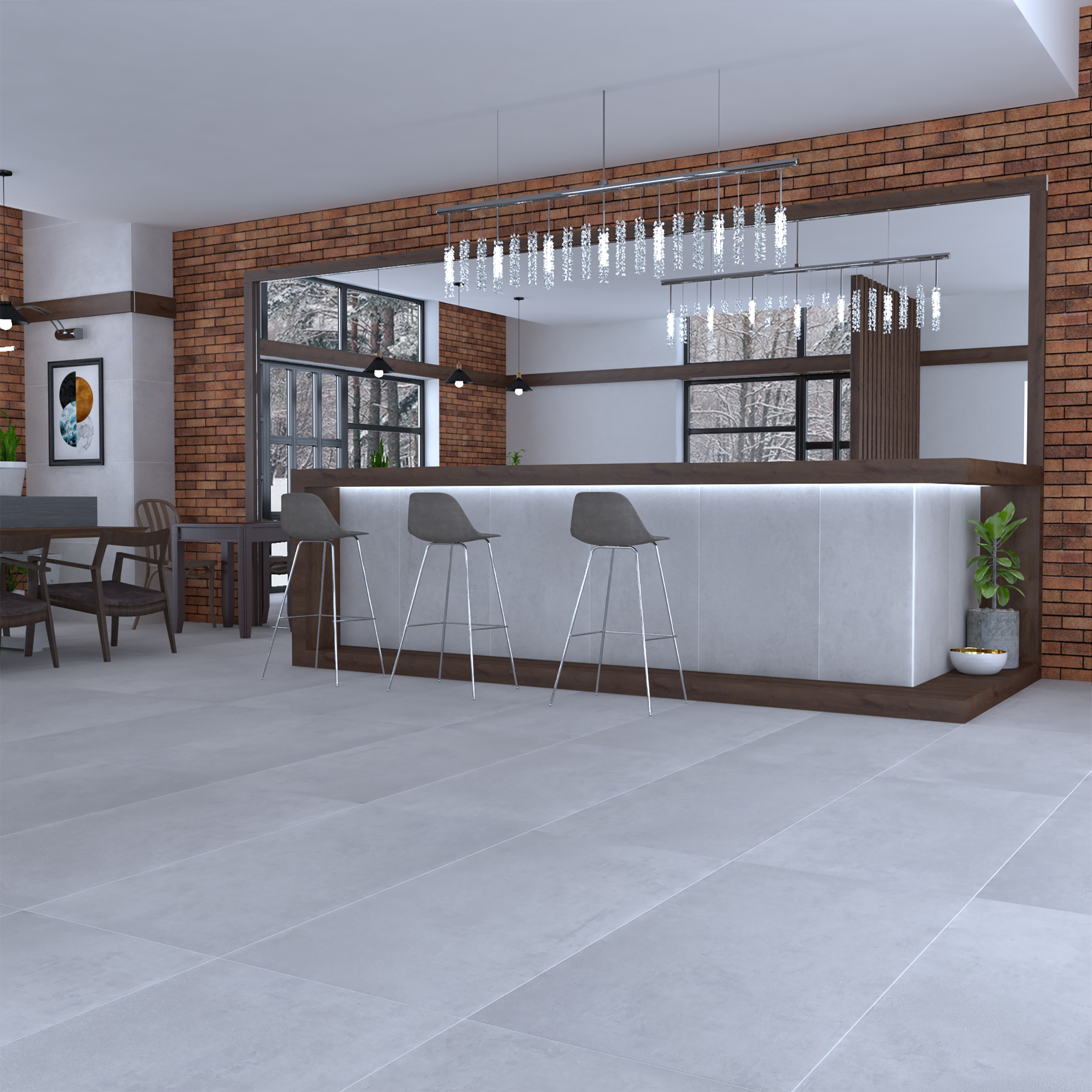 Betonhome white керамогранит белый 60х60 матовый 59,50x59,50