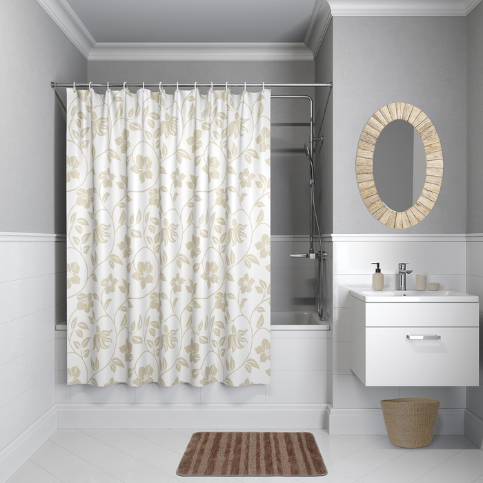 Штора для ванной 200*240 см (полиэстер) (1/20) "iddis" b40p224i11