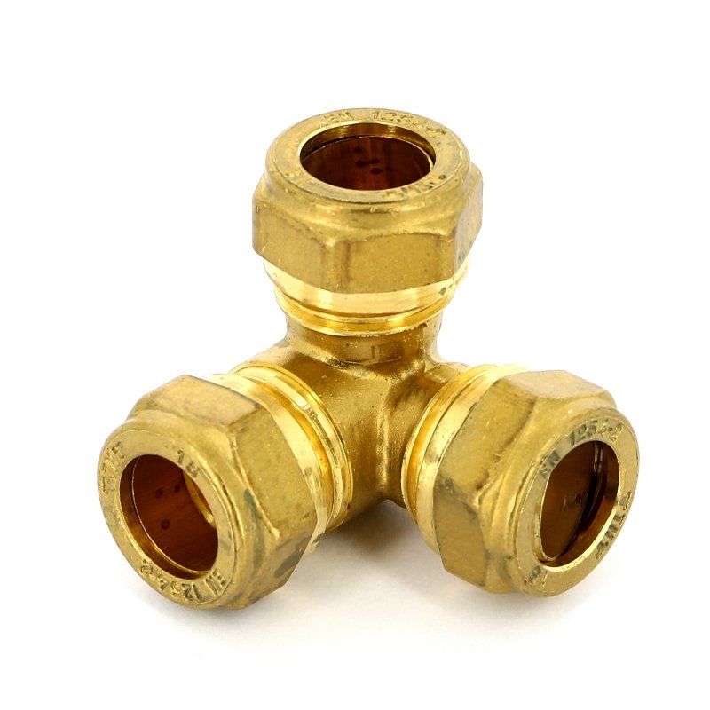 Тройник 15 x 15 x 15 обжим 3-х плоскостной TIEMME