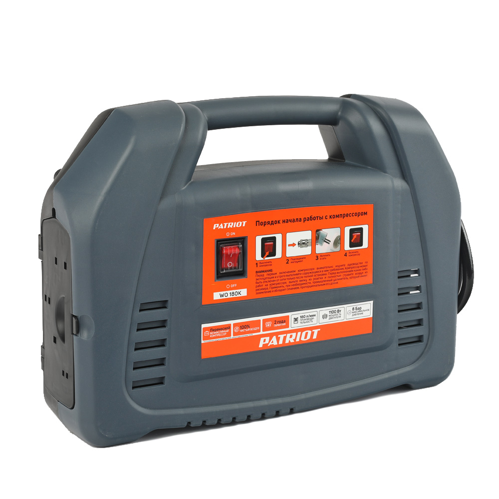 Компрессор поршневой безмасл. wo-180k (1/2) "patriot" 525301905