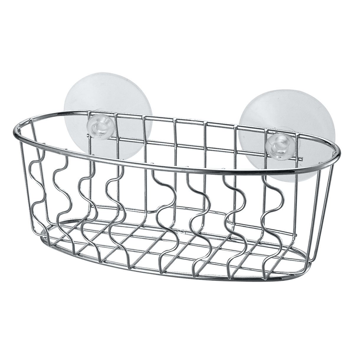 Полка для ванной на присосках 17,3*7*6,2 см хром. (1/24/48) "рыжий кот" eline-b-2