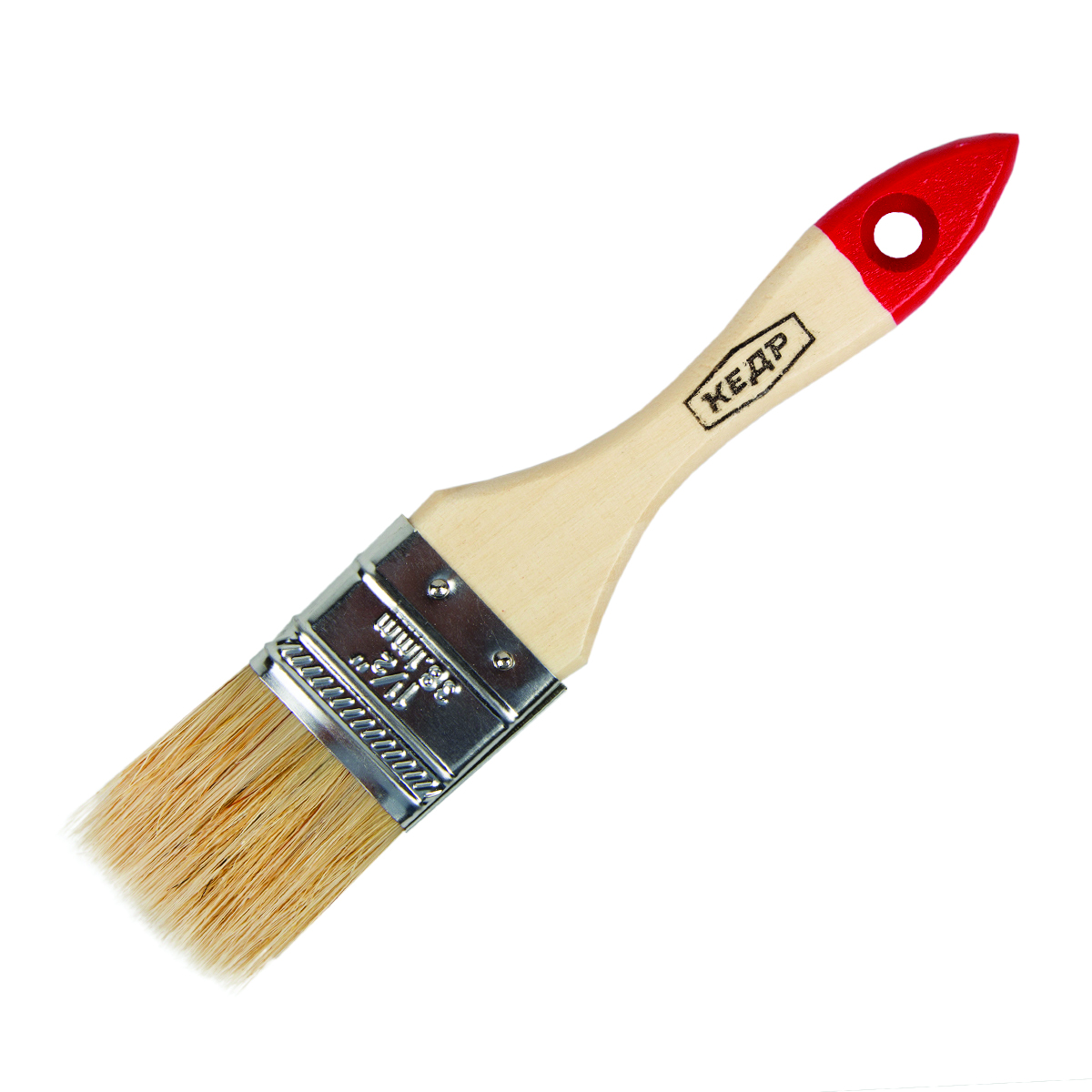 Кисть плоская  №1,5/38 мм  (12/1200) натур.щетина, дерев.ручка "кедр"  006-3815