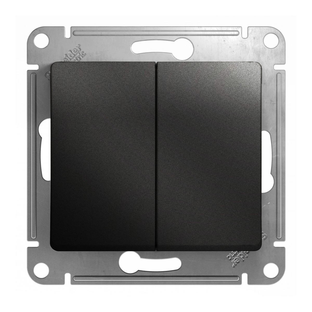 Переключатель "glossa" 2-х кл. (механизм) 10а, антрацит (1/20/160) "schneider"