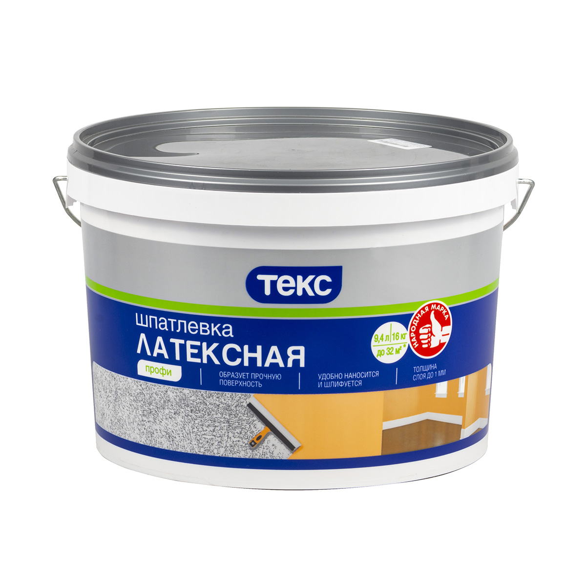 Шпатлевка латексная "профи" 16 кг (1/44) текс