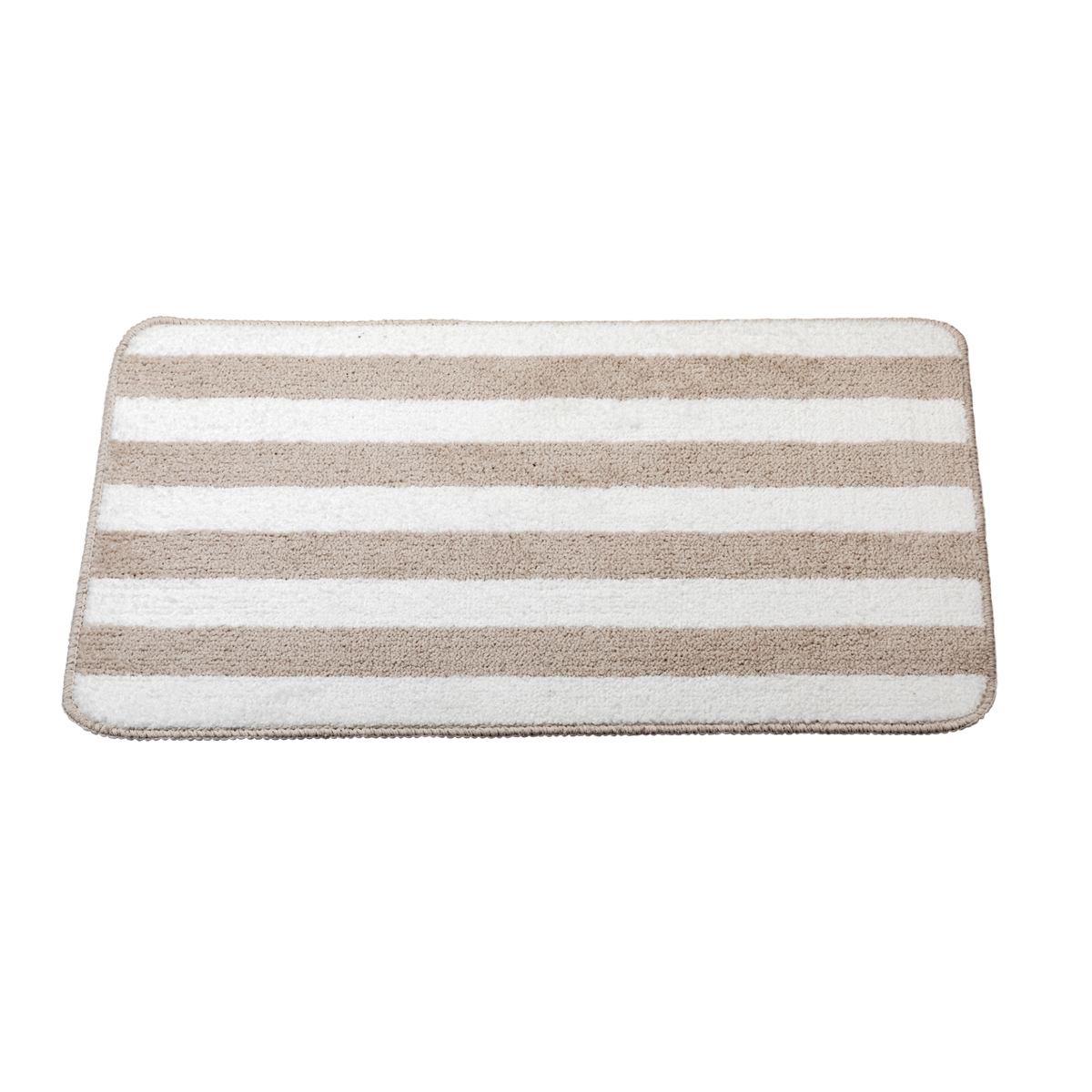 Коврик для ванной "passo" 45*70 см, микрофибра (бежевый/белый) (1/30) "swensa" atm-0605bg-b
